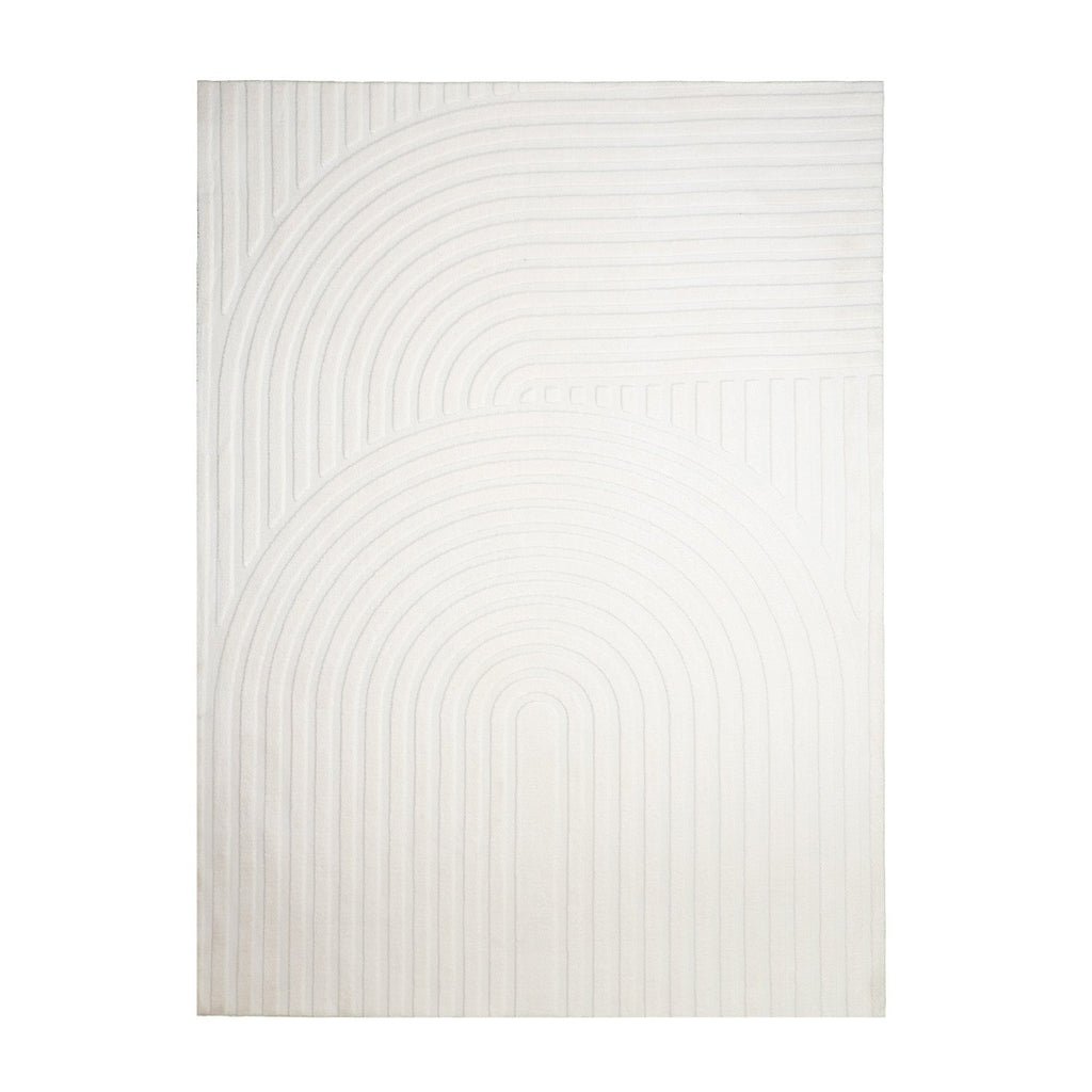 Scandinavian Rug - Charm Curves White