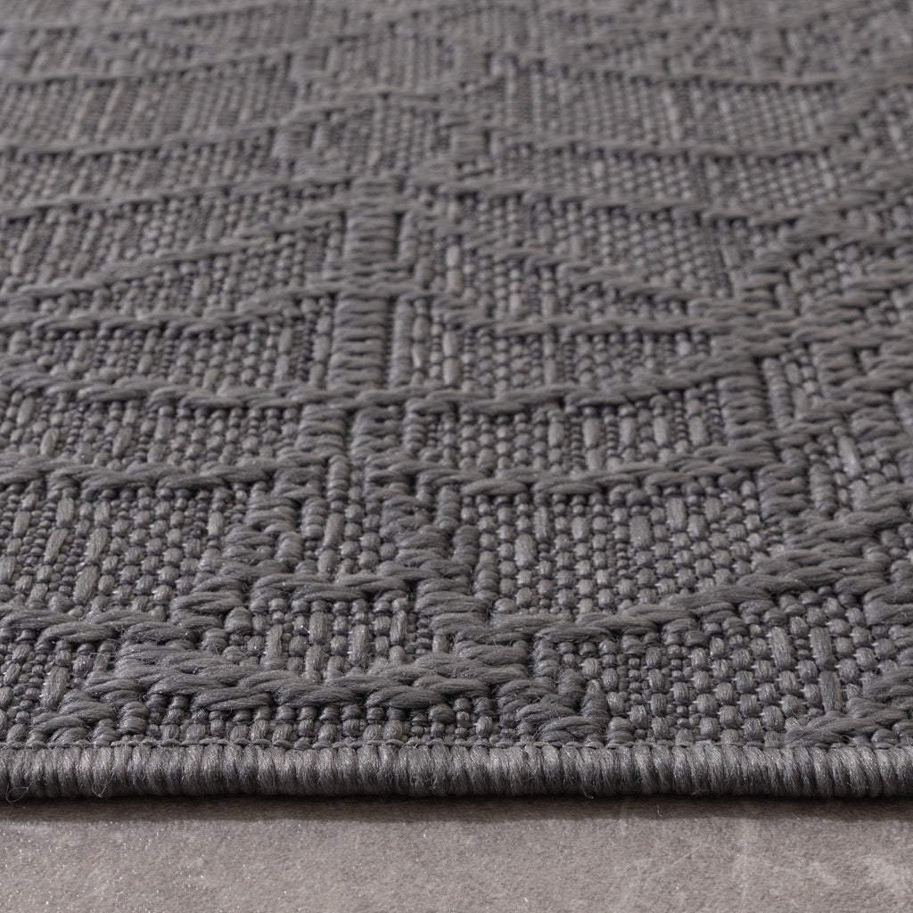 Indoor Outdoor Rug - Dunes Mandala Anthracite