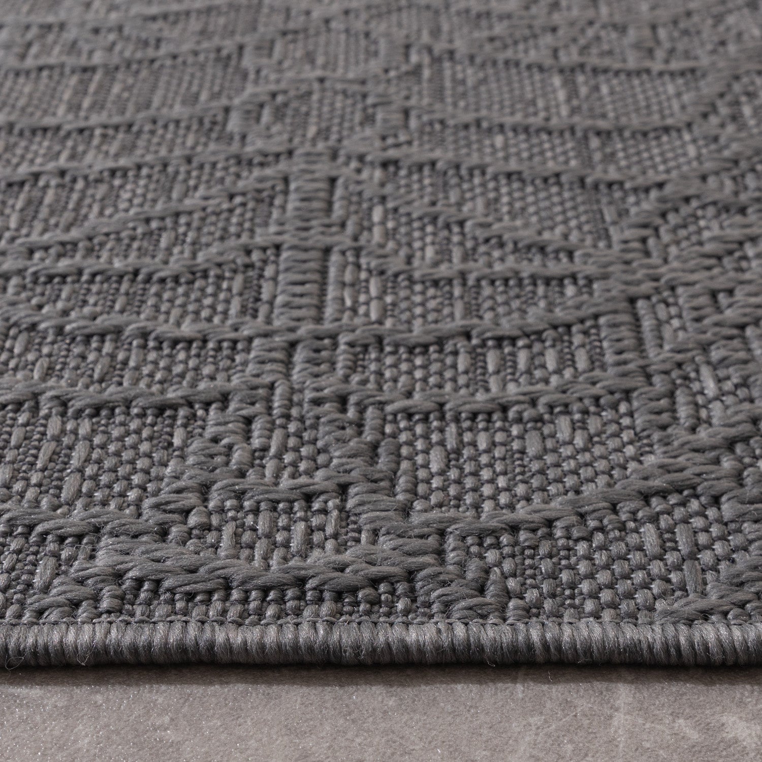 Indoor Outdoor Rug - Dunes Mandala Anthracite