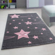 Children's floor rug - Anna Stars Pink