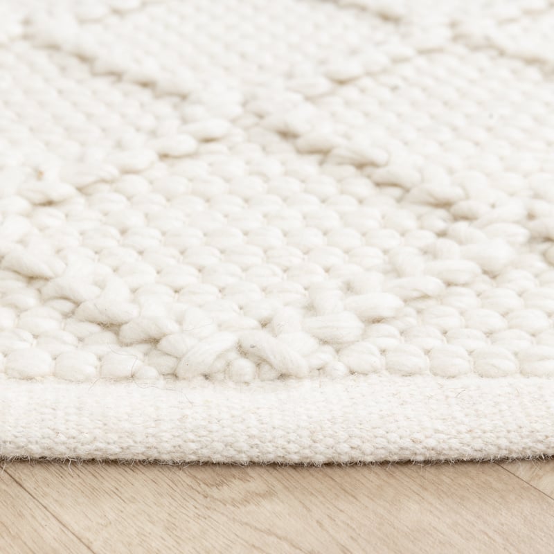 Wool Woven Rug - Knit Cream
