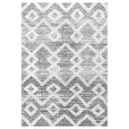 Scandinavian floor rug - Pitea Retro Grey/Cream