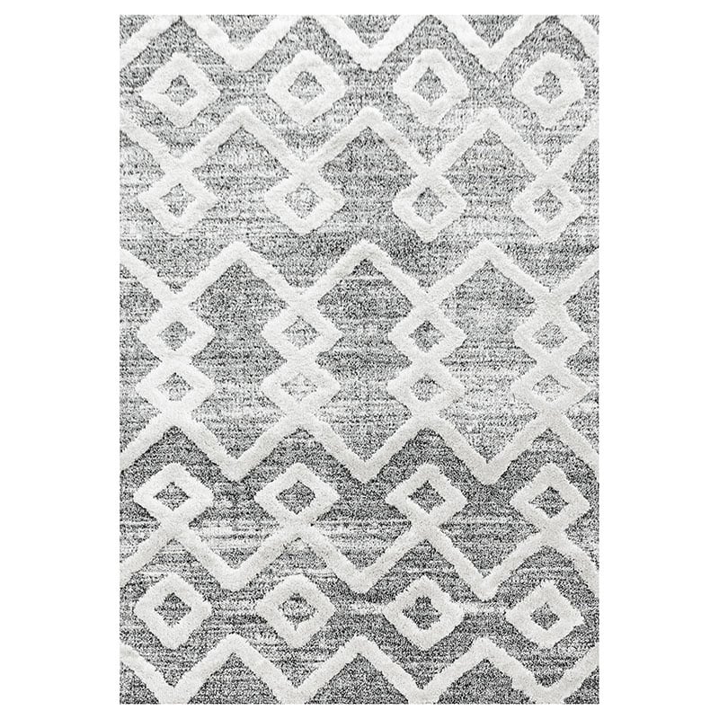 Scandinavian floor rug - Pitea Retro Grey/Cream