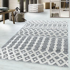 Scandinavian Floor Rug - Pitea Knot Grey/Cream