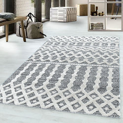 Scandinavian Floor Rug - Pitea Knot Grey/Cream
