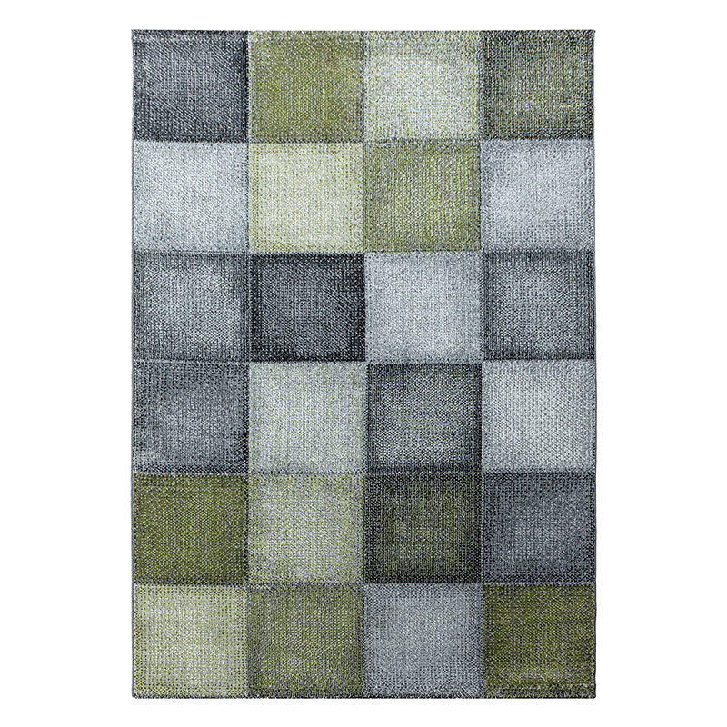 Modern Floor Rug - Optimism Block Green/Grey