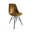 Velvet Chair - Gold/Ochre Yellow
