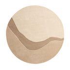 Round wool floor rug - Organix Beige/Cream 210
