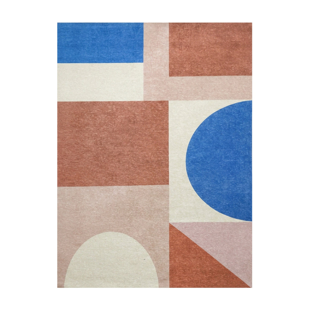 Geometric Rug – Swing Shapes Blue/Pink