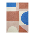 Geometric Rug – Swing Shapes Blue/Pink