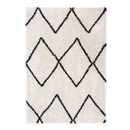 High-Pile Rug - Sensa Square Cream/Black
