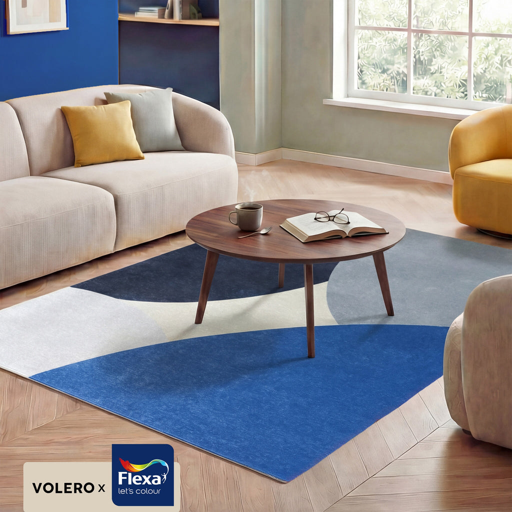 Geometric Rug – Swing Circles Blue