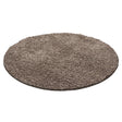 Round High-Pile Floor Rug - Life Mocha
