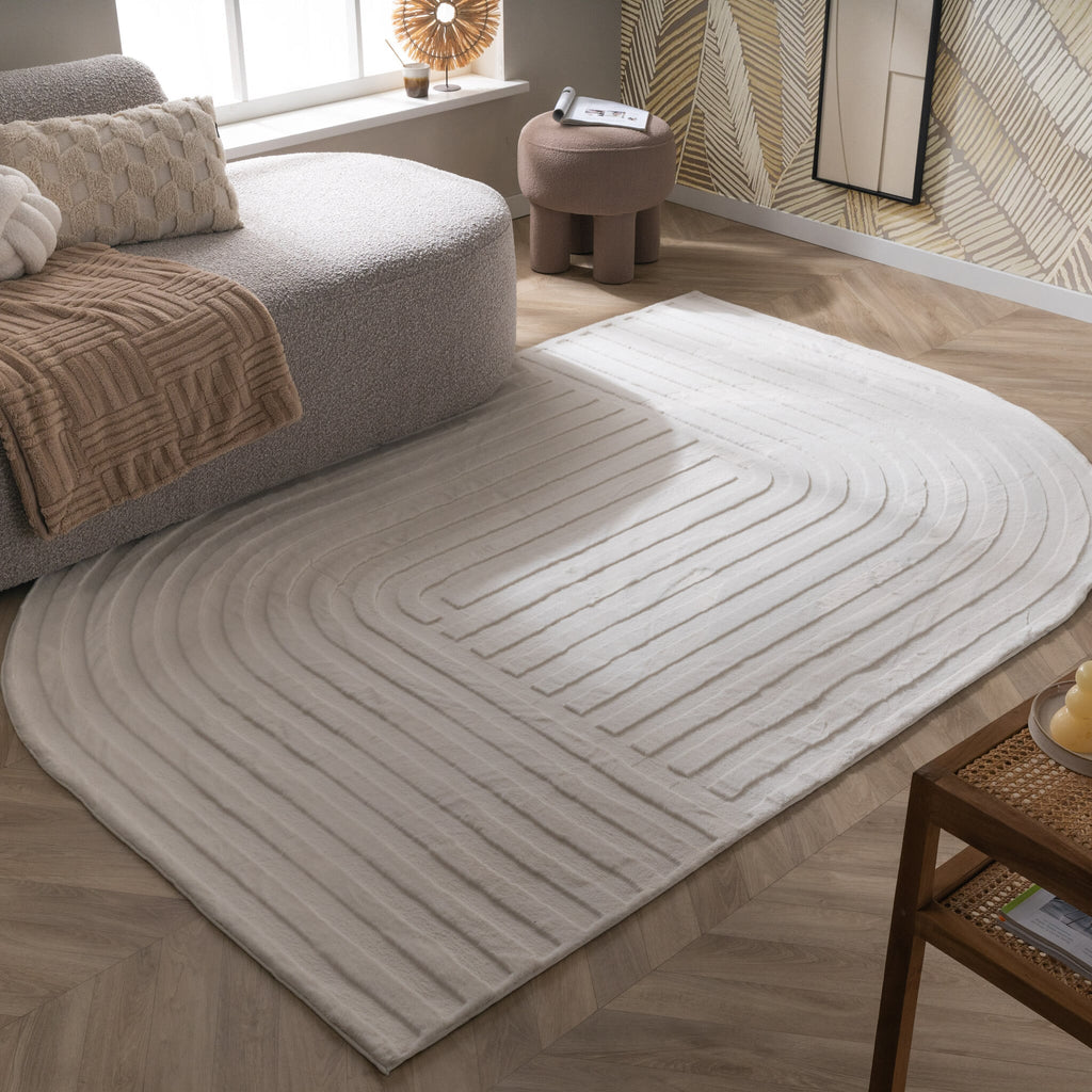 Irregular Rug - Flowy Lines Cream