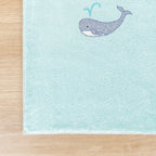 Kids Rug - Globe Light Blue