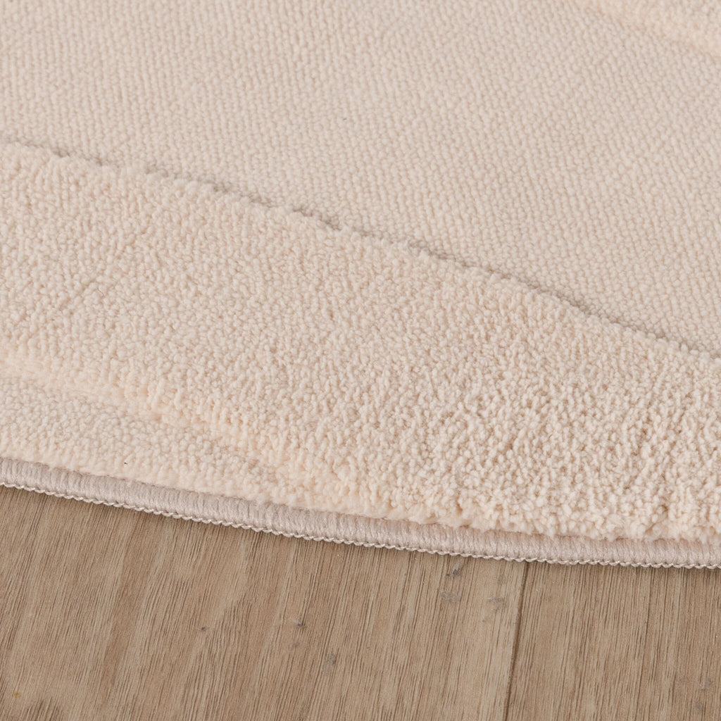 Round Scandinavian Rug - Charm Shapes Beige