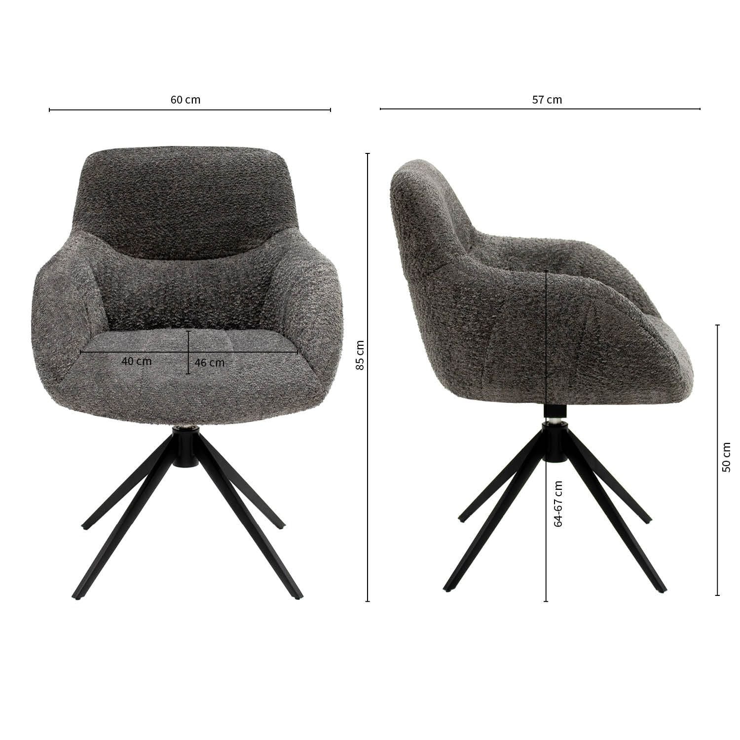 Swivel Chair - Fer Dark Grey
