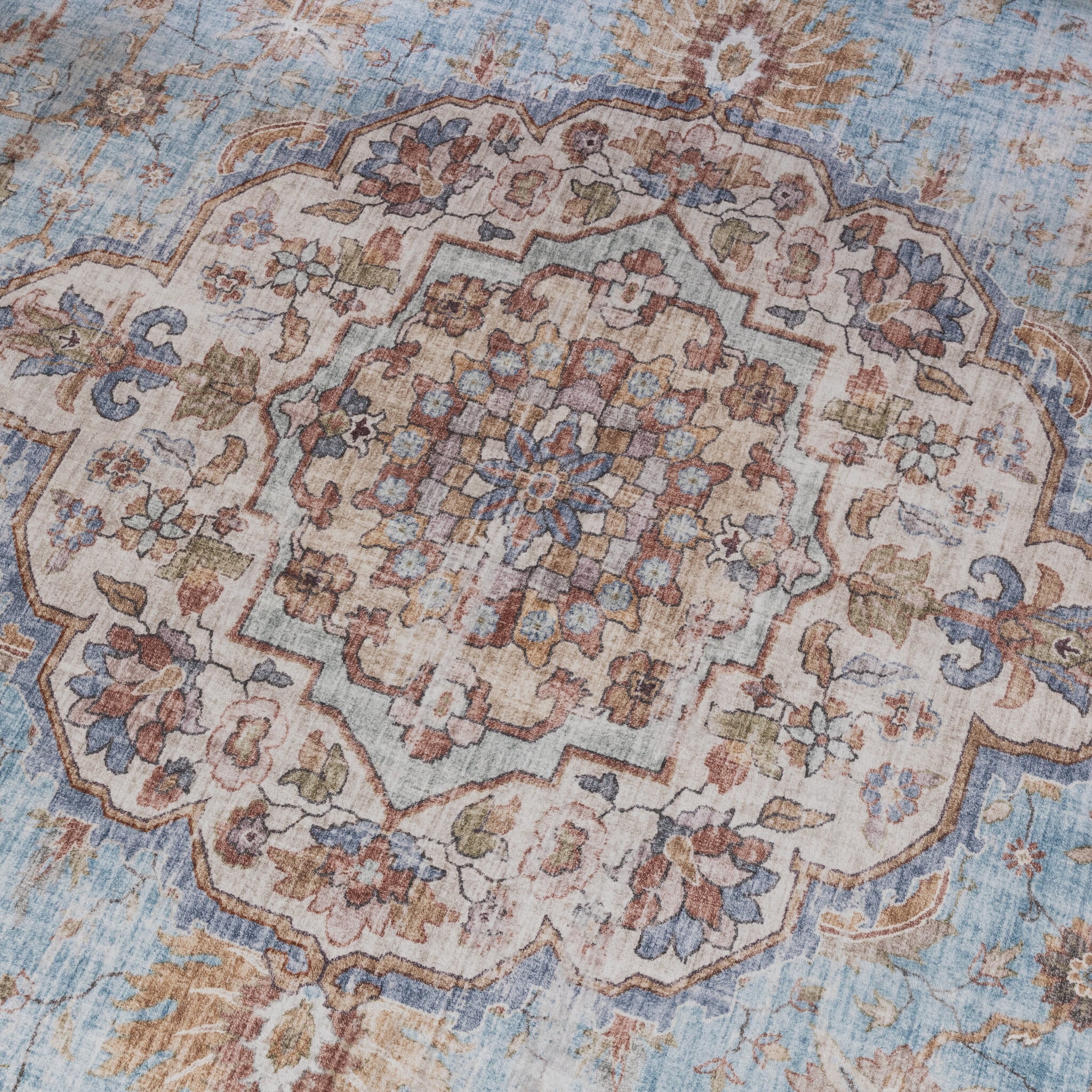 Oriental Rug - Leyla Medallion Light Blue