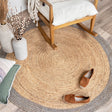 Jute Rug - Fair Round Natural/Grey