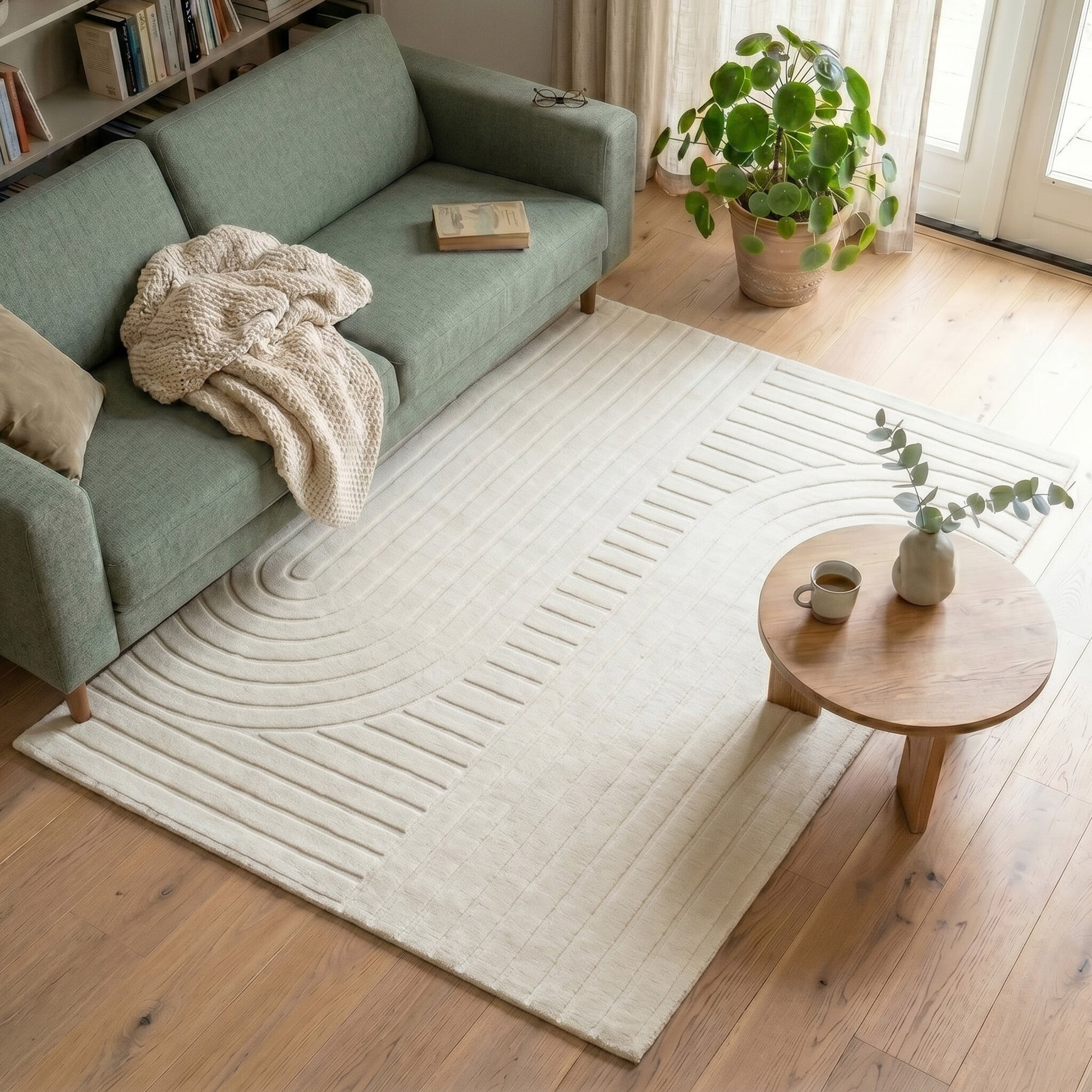 Scandinavian Rug - Charm Arches White