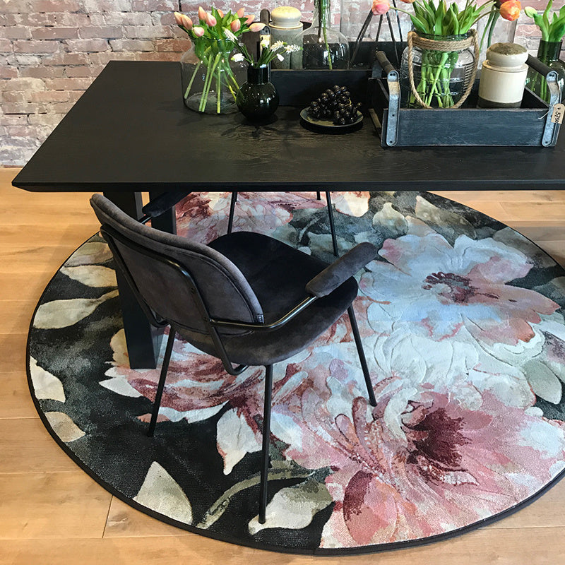 Round Flower Floor Rug - Anaheim 3434