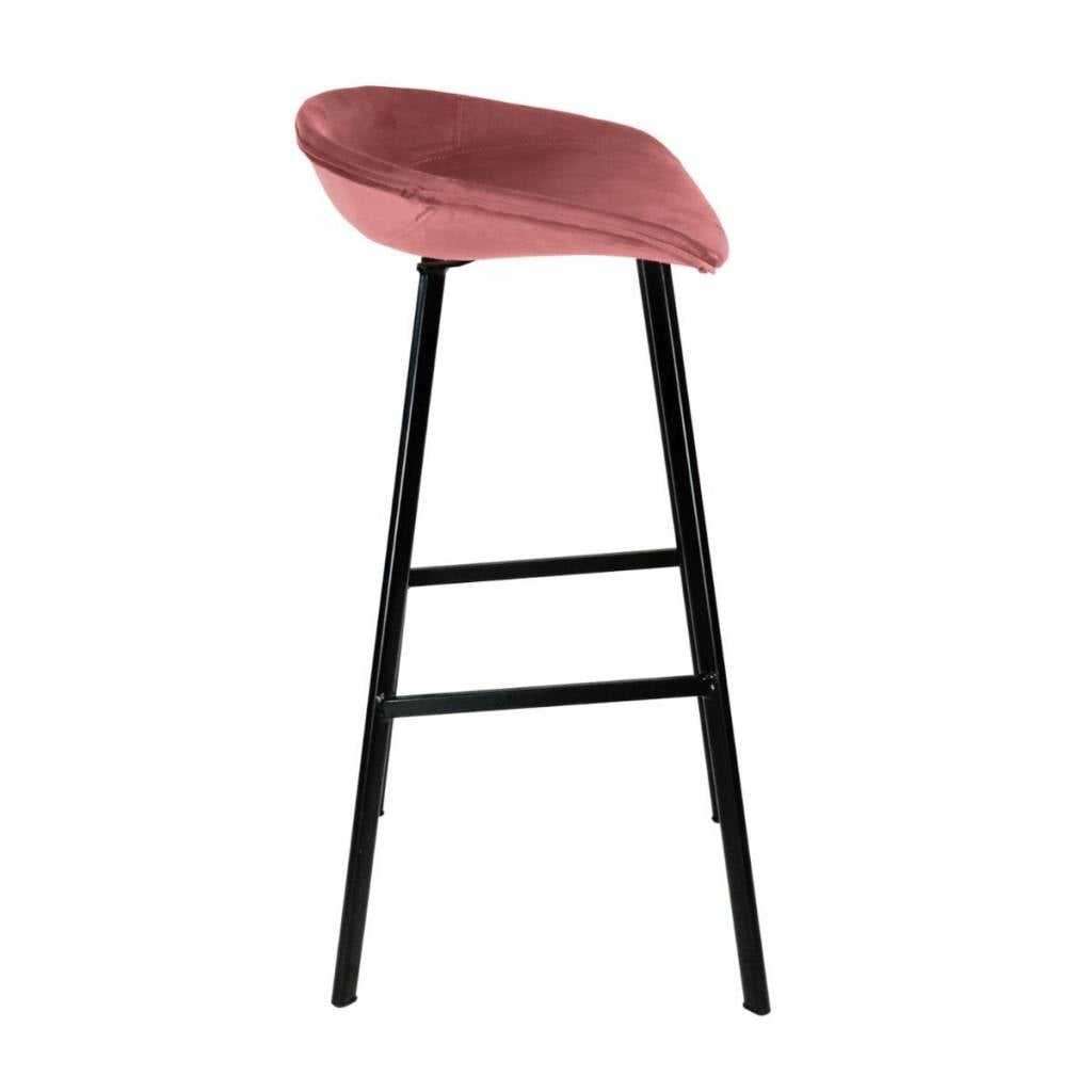 Velvet bar stool - Pink