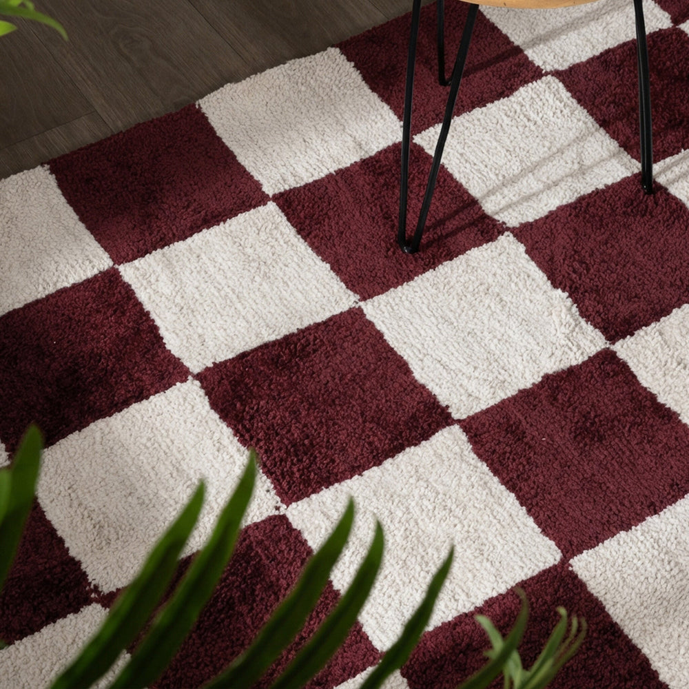 Checkerboard rug - Blox Red