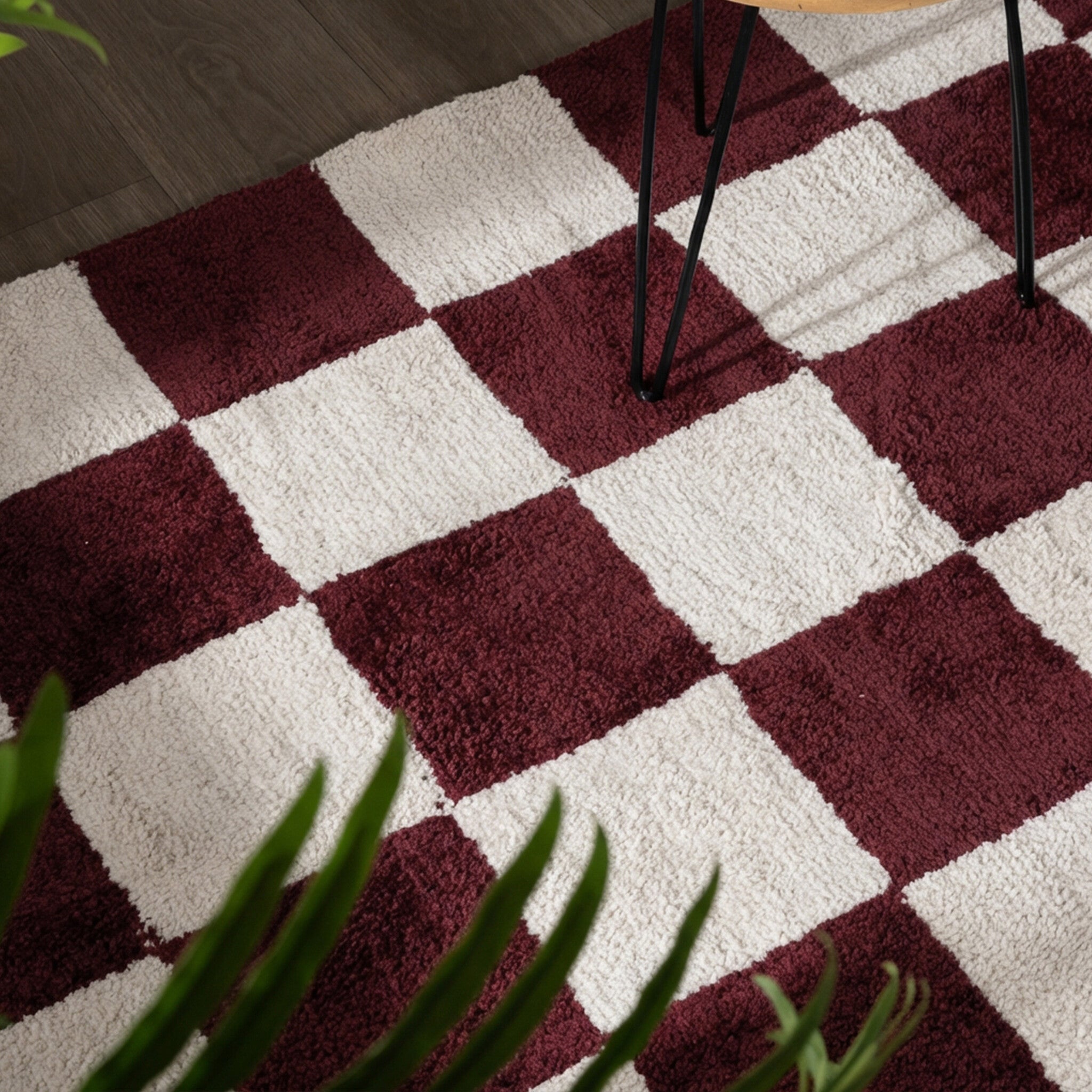 Checkerboard rug - Blox Red