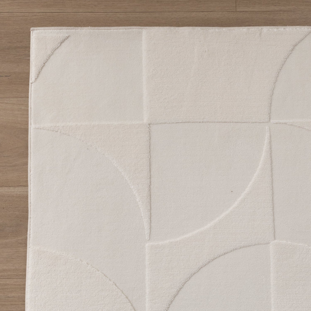 Scandinavian Rug - Charm Circles White
