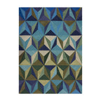 Geometric floor rug - Revelino Blue