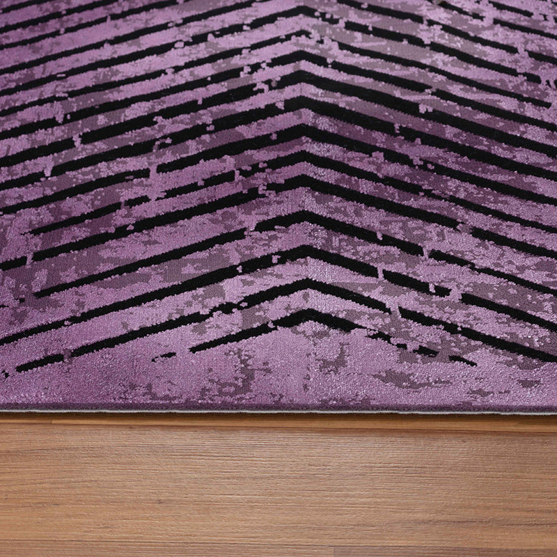 Abstract floor rug - Elitha Geo Purple