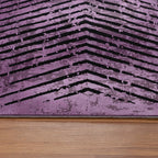 Abstract floor rug - Elitha Geo Purple