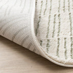 Scandinavian Rug - Yune Lines Cream/Green
