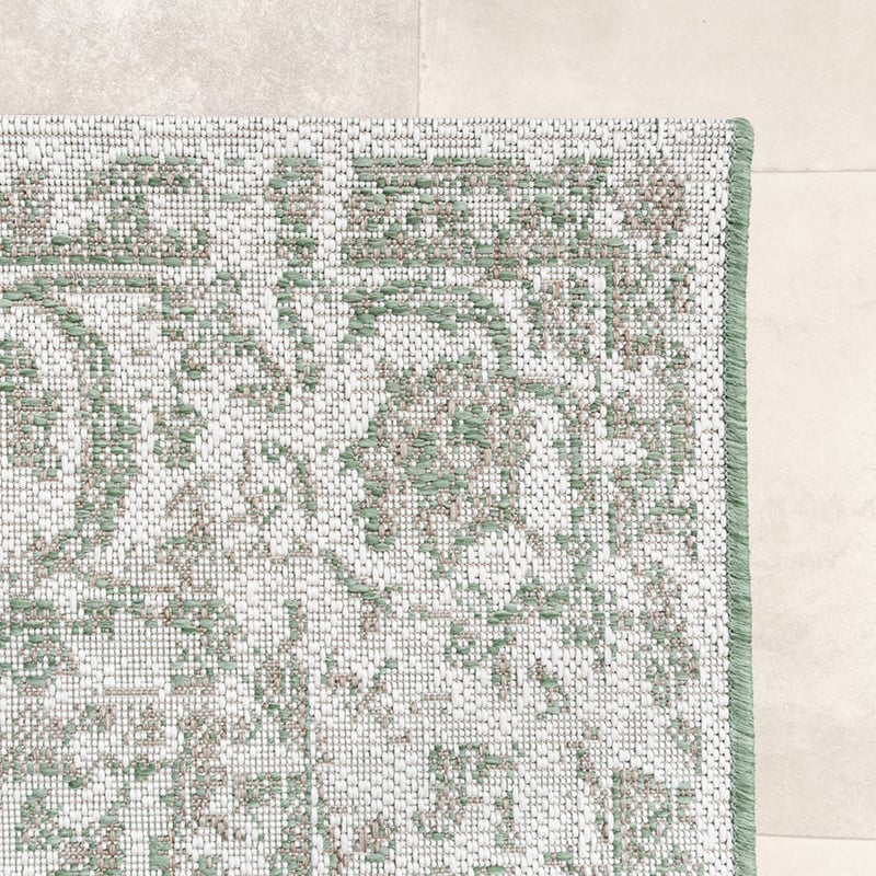 Vintage Outdoor Rug - Victoria Oriental Green