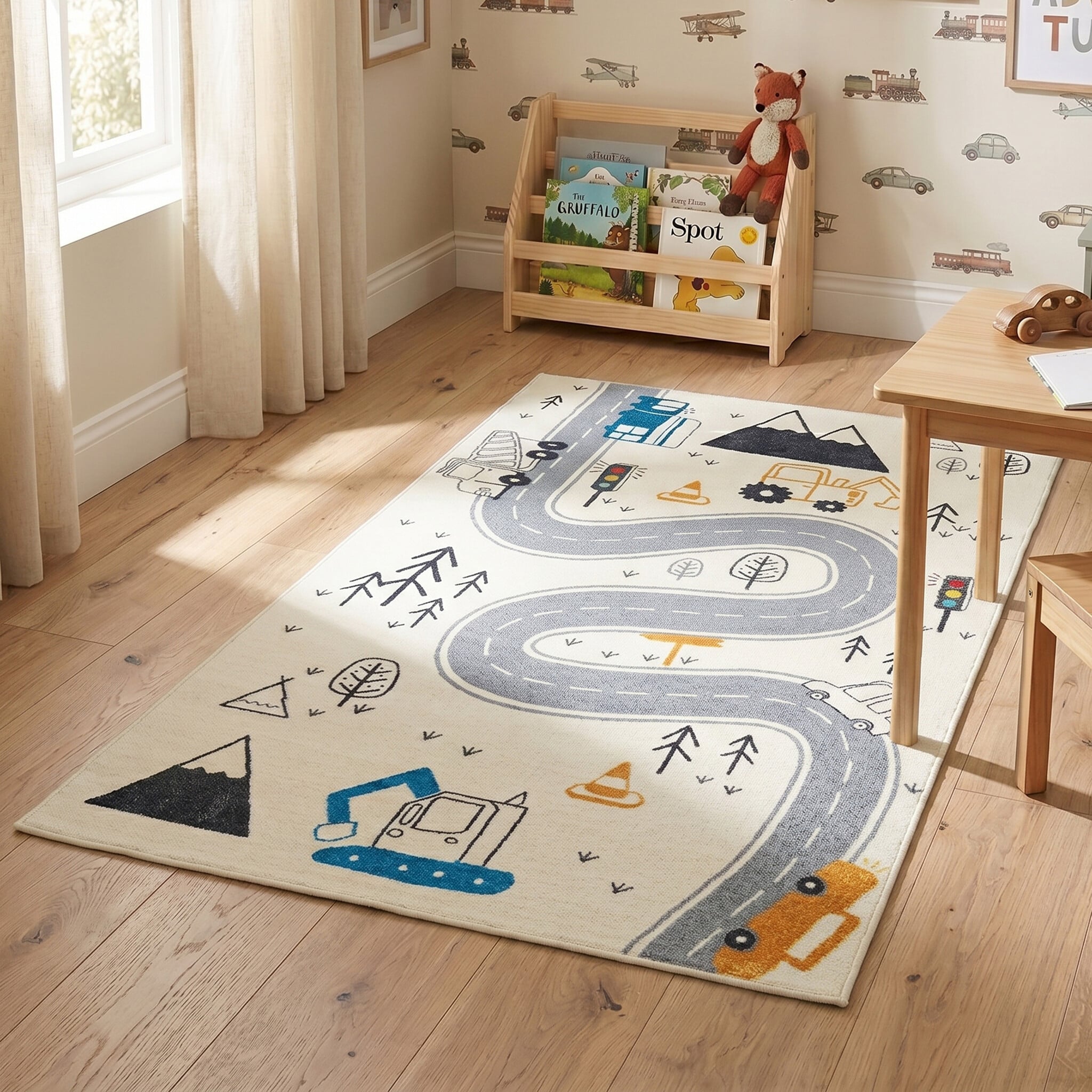 Kids Car Rug - Dex Road Blue