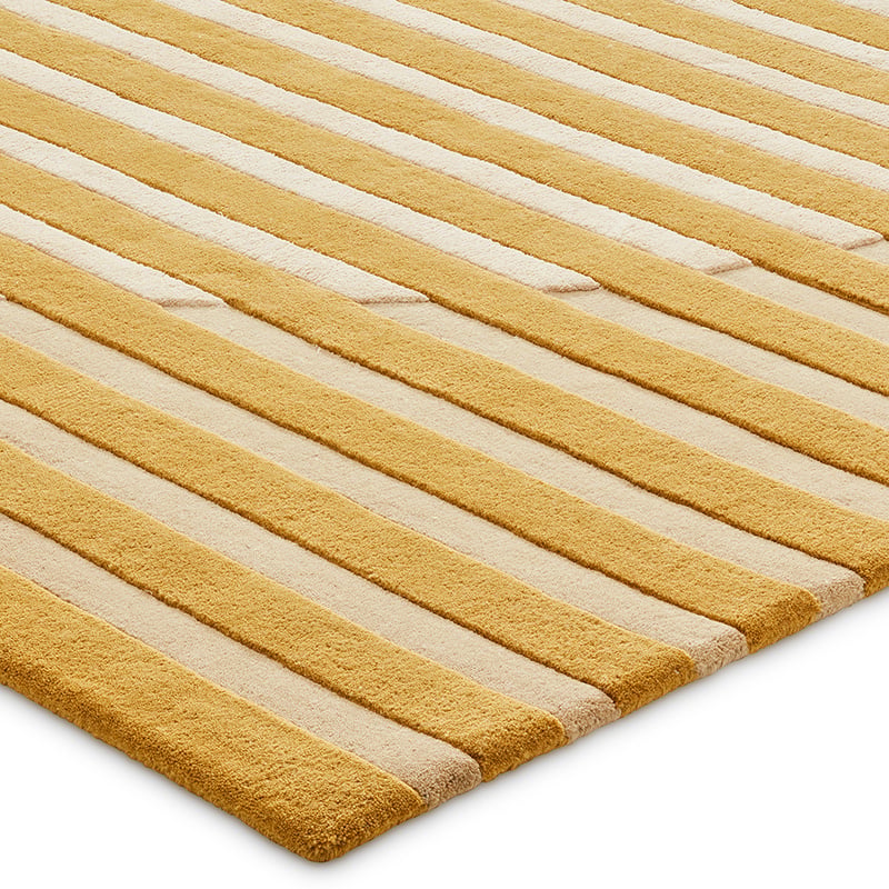 Modern wool floor rug - Fano Ochre Yellow