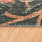 Floral rug – Rosie Dark Green