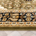 Persian Rug - Rezah Medallion Olive Green