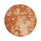 Round abstract rug - Candice Terracotta