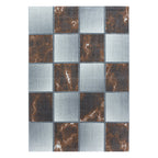 Modern floor rug - Optimism Box Brown/Grey