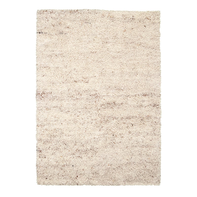 High Pile Wool Rug - Royal Cream/Taupe
