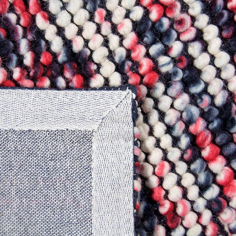 Wool Bobble Floor Rug - Madeleine Red