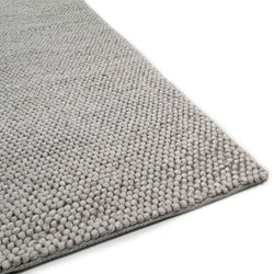 Wool Floor Rug - New Loop Light Grey 814