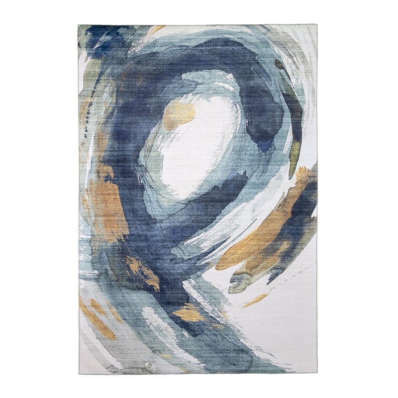 Modern Rug - Strong Brush Blue/Yellow