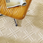 Viscose floor rug - Graphix 3163 Squares Ivory