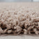 Round high-pile floor rug - Sade Beige