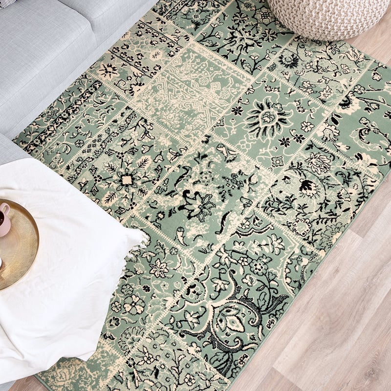 Vintage Rug - Wonder Patchwork Green/Black