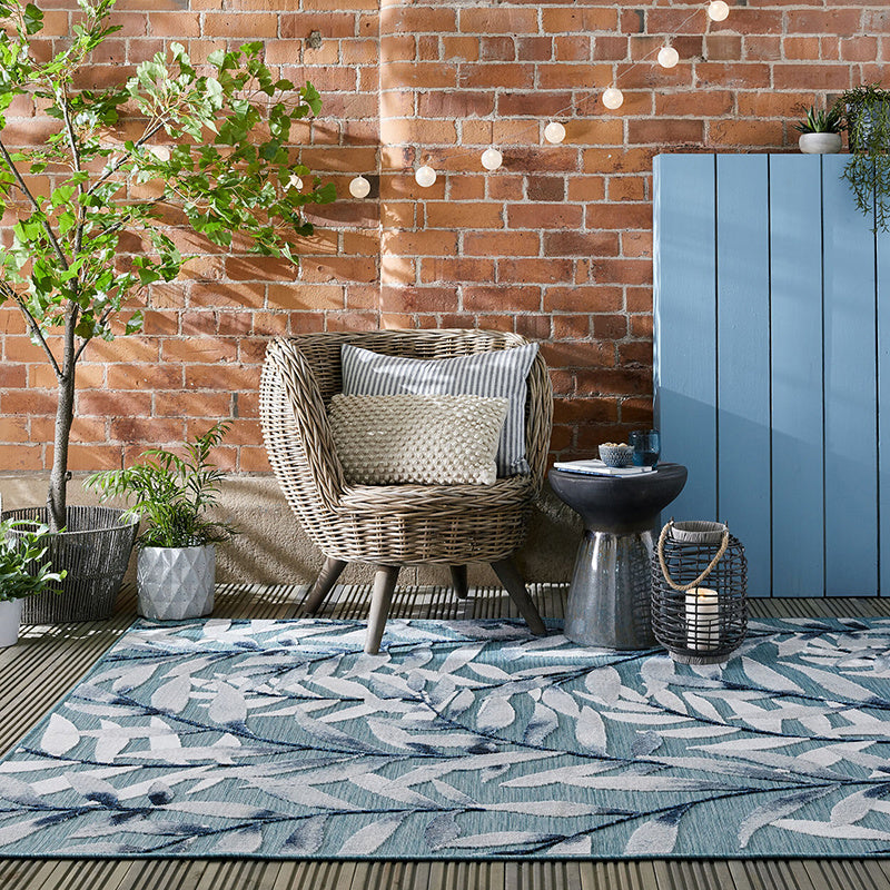 In- & Outdoor rug - Plazo Willow Blue