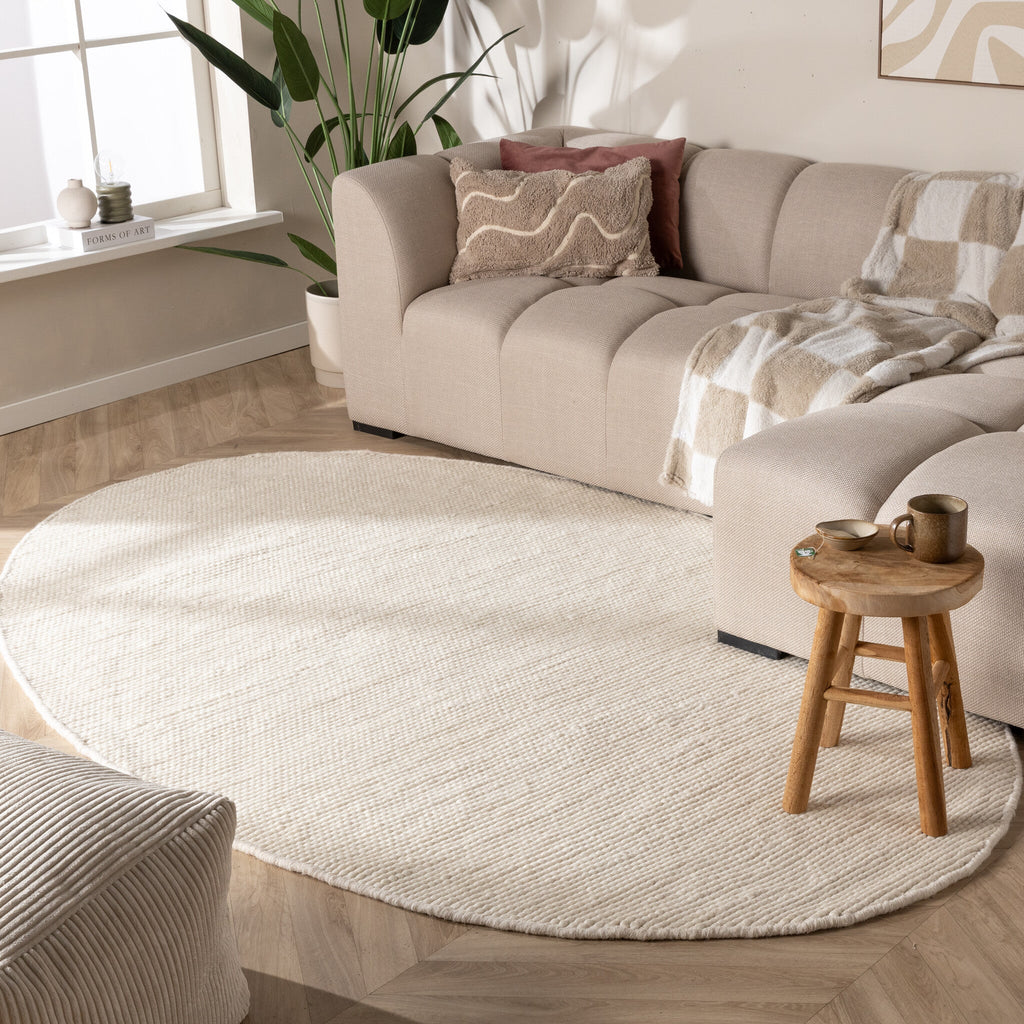 Wool Irregular Rug - Feline White