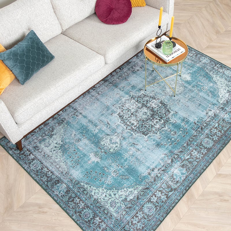Vintage Rug - Estate Medallion Blue/Green